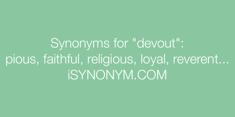 Synonyms devout