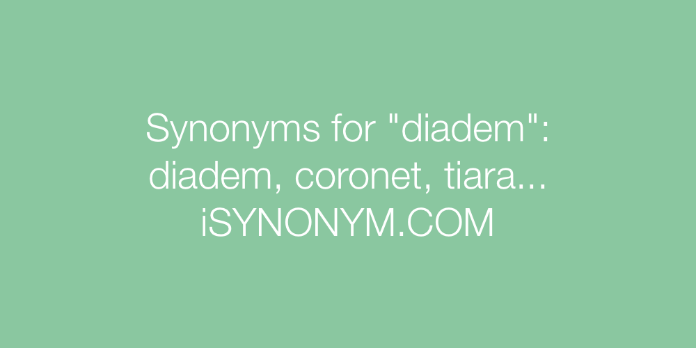 Synonyms diadem