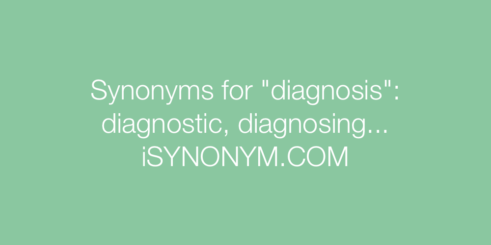 Synonyms diagnosis