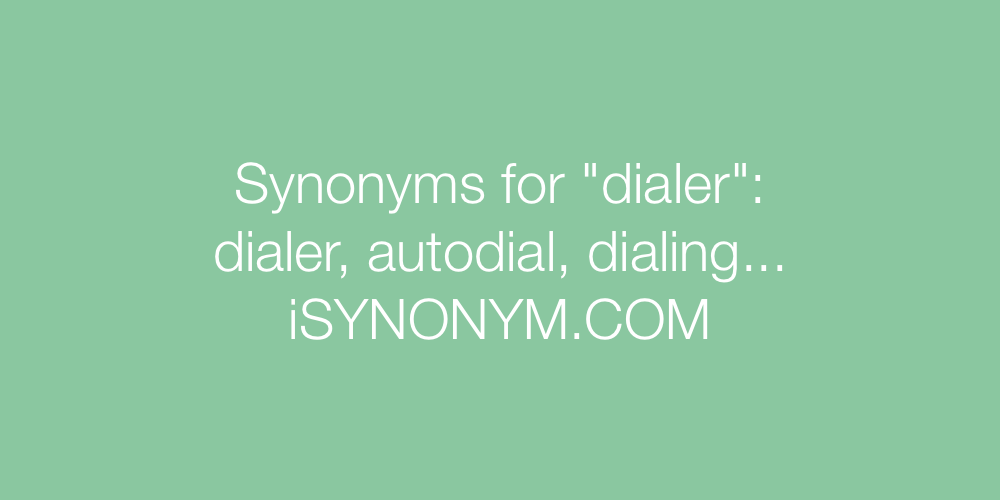 Synonyms dialer