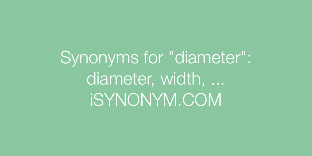 Synonyms diameter