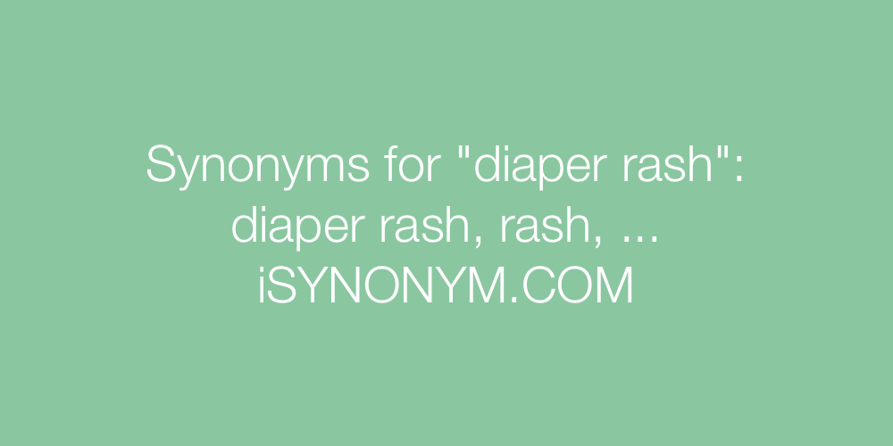 Synonyms diaper rash