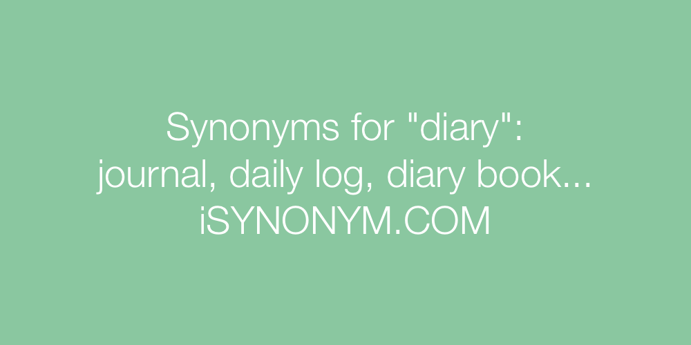 Synonyms diary