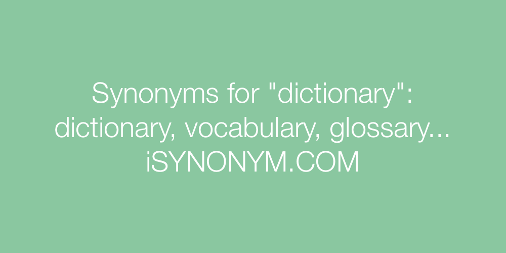 Synonyms dictionary