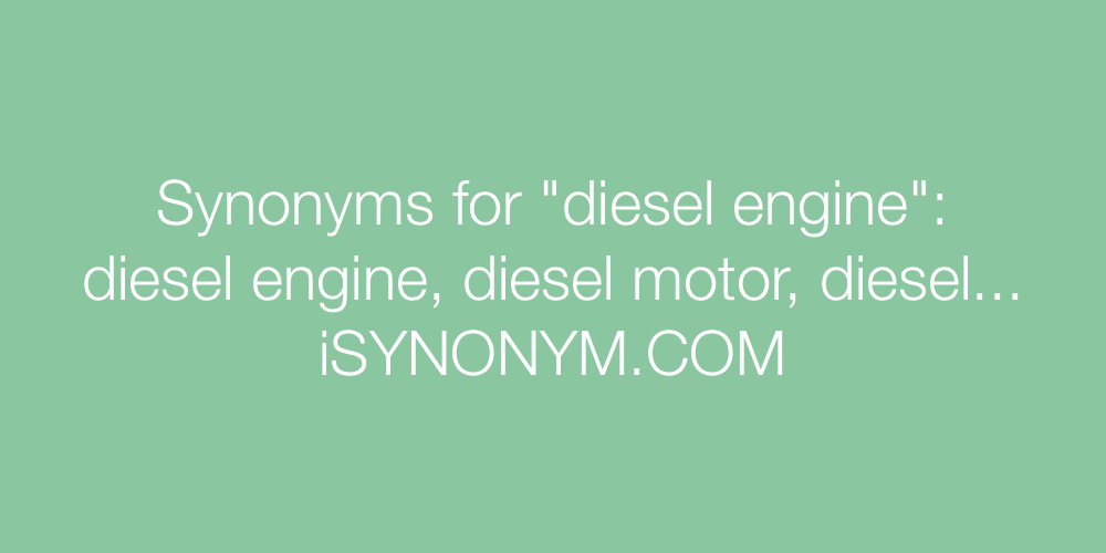 Synonyms diesel engine