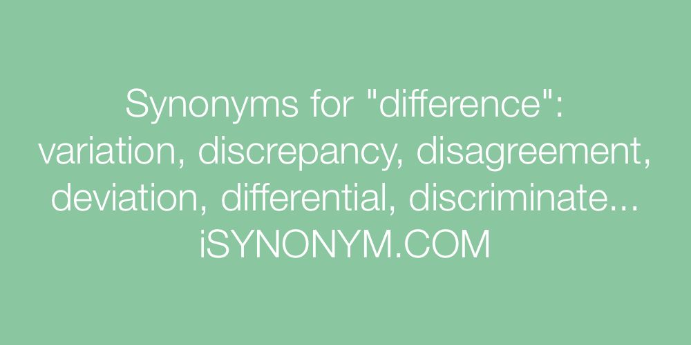 Synonyms difference