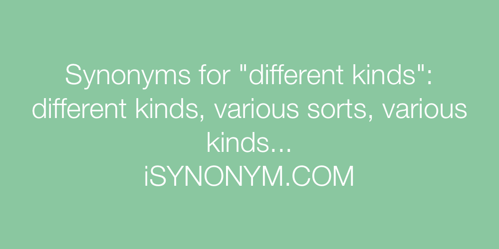 Synonyms different kinds