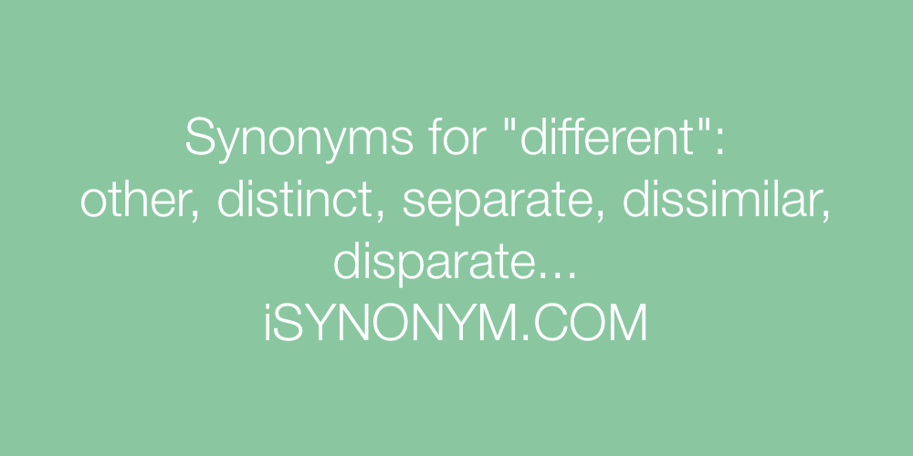 Synonyms different