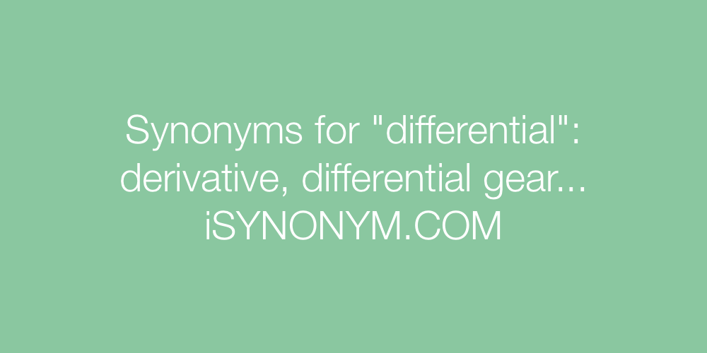 Synonyms differential
