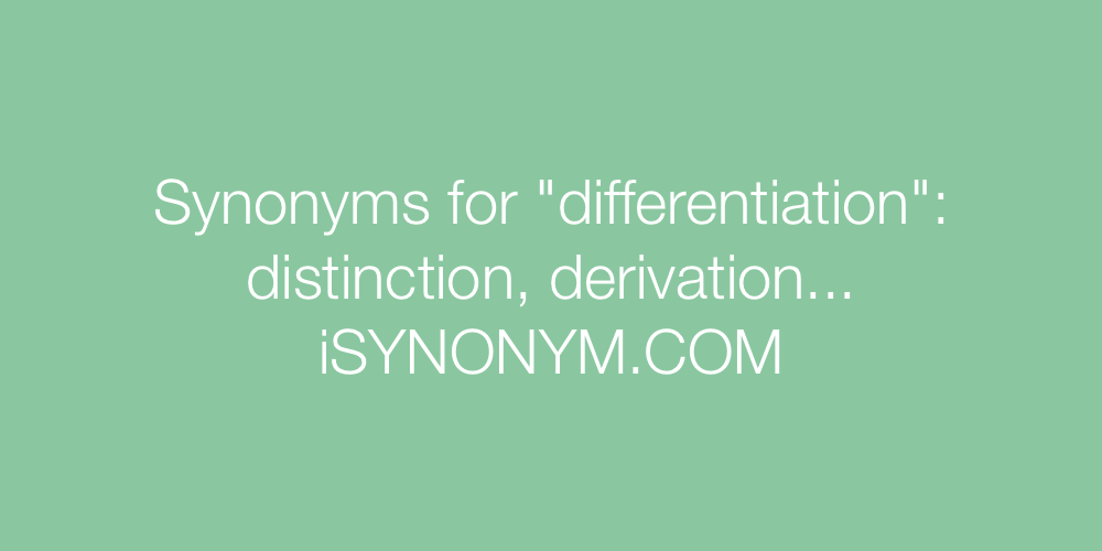 Synonyms differentiation