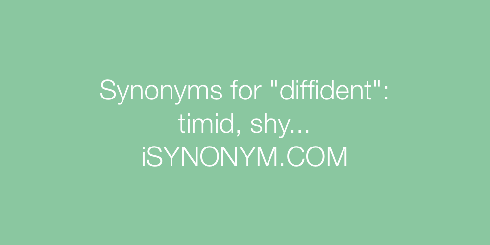 Synonyms diffident