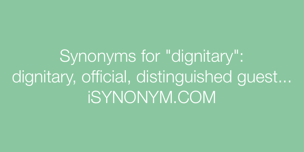 Synonyms dignitary