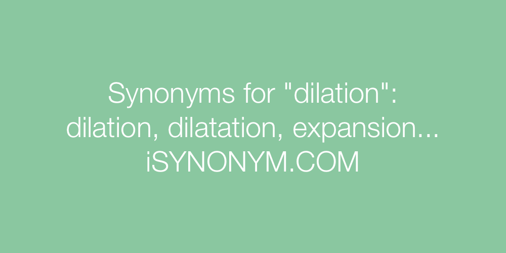 Synonyms dilation
