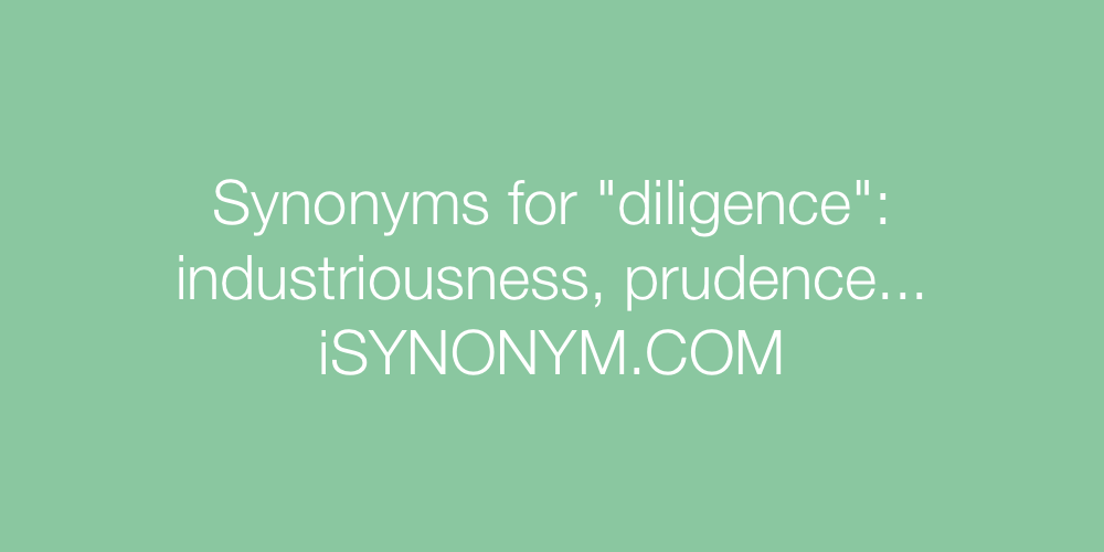 Synonyms diligence