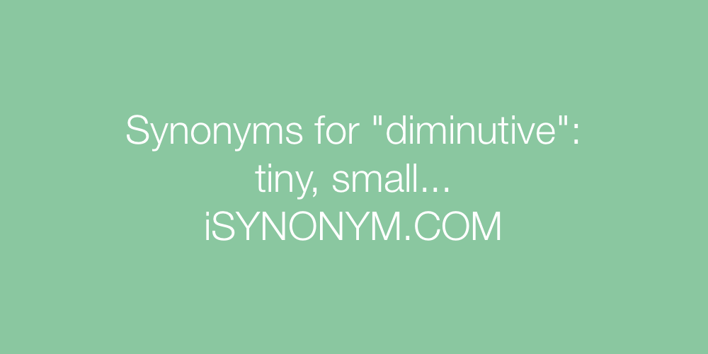 Synonyms diminutive