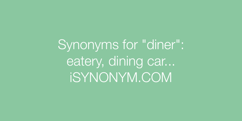 Synonyms diner