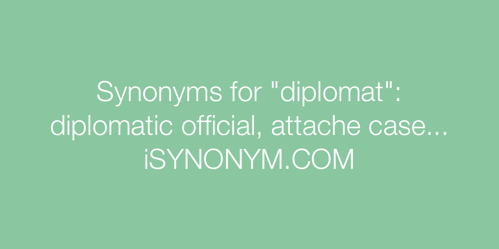 Synonyms diplomat