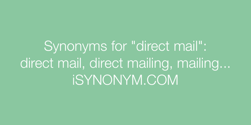Synonyms direct mail