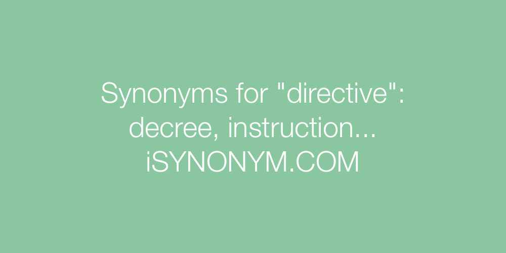 Synonyms directive