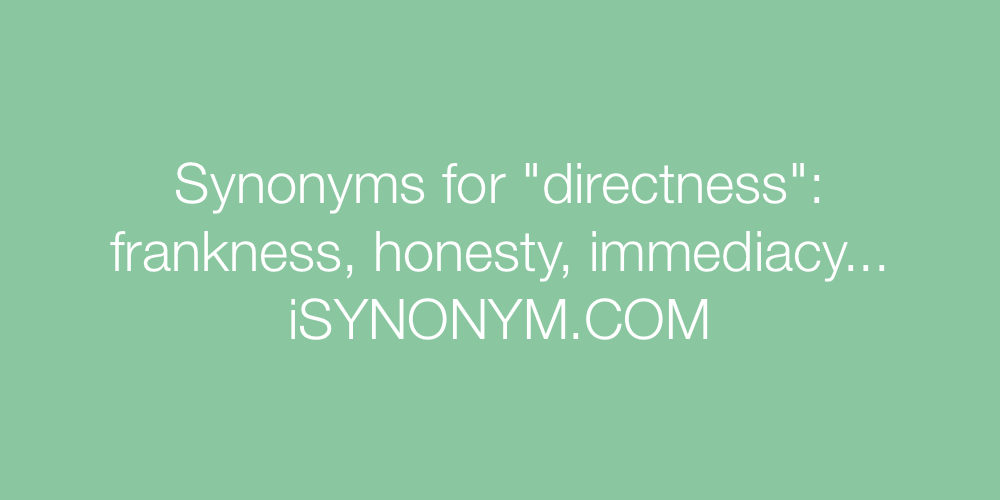 Synonyms directness