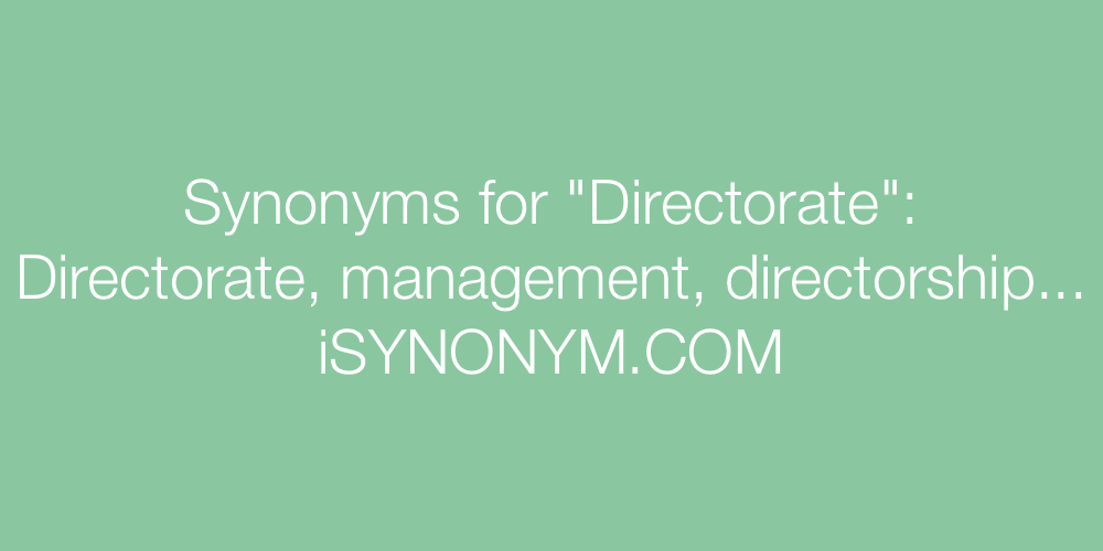 Synonyms Directorate