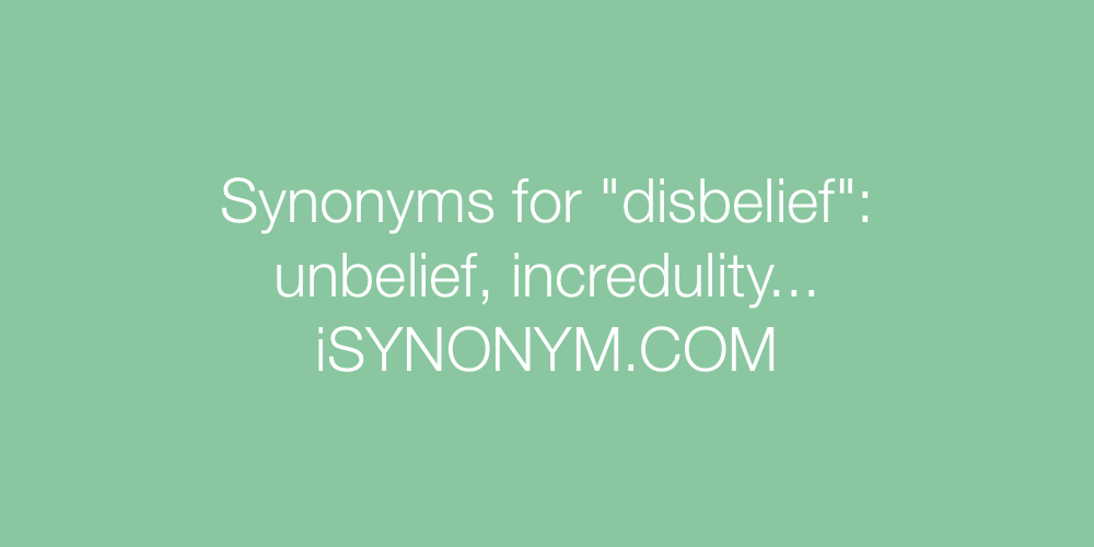 Synonyms disbelief