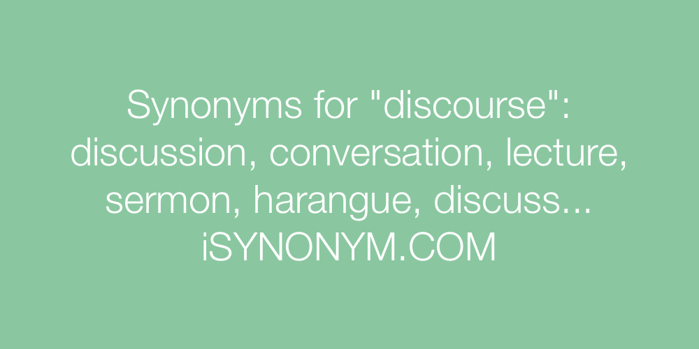 Synonyms discourse