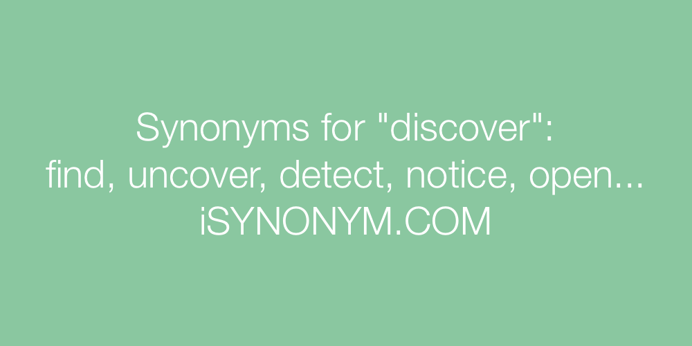 Synonyms discover