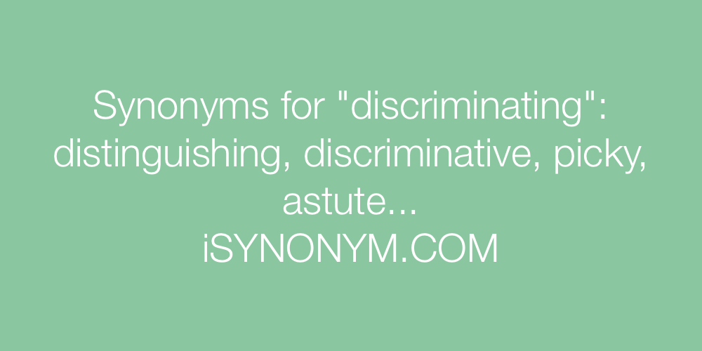 Synonyms discriminating