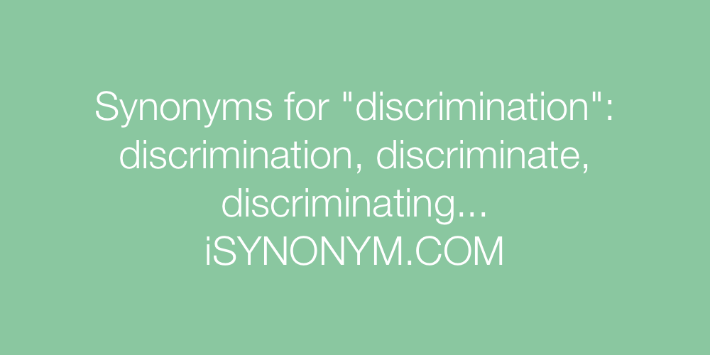 Synonyms discrimination