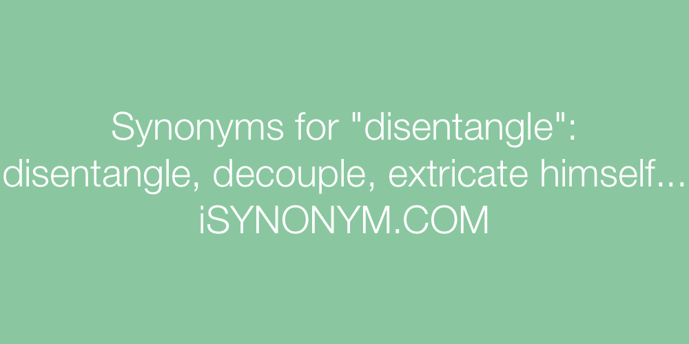 Synonyms disentangle