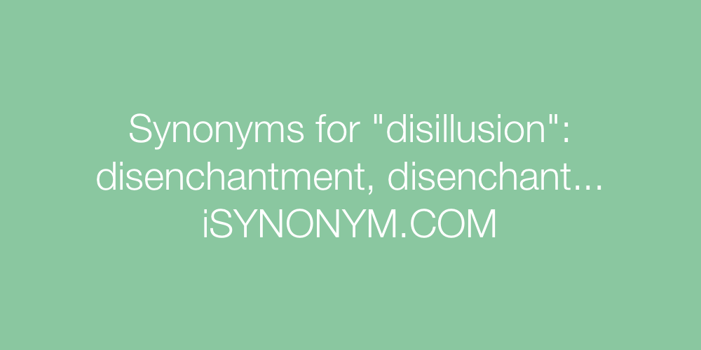 Synonyms disillusion