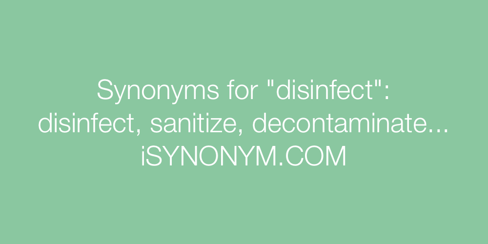 Synonyms disinfect