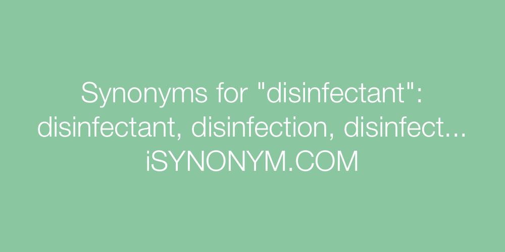 Synonyms disinfectant