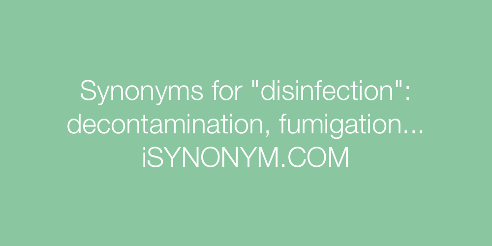 Synonyms disinfection