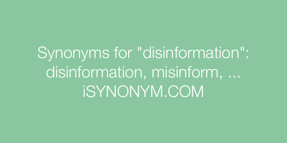 Synonyms disinformation