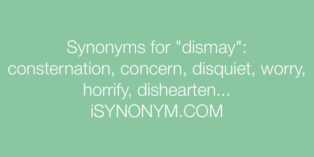 Synonyms dismay