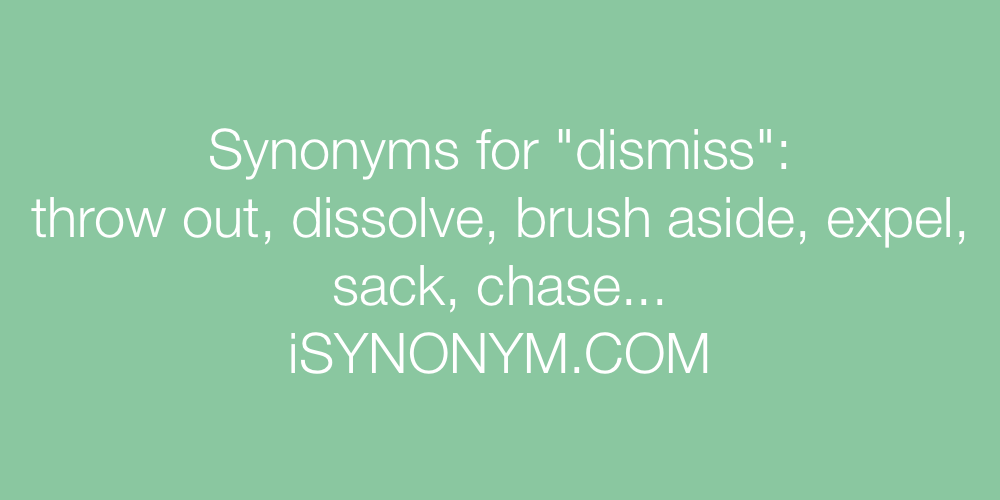 Synonyms dismiss