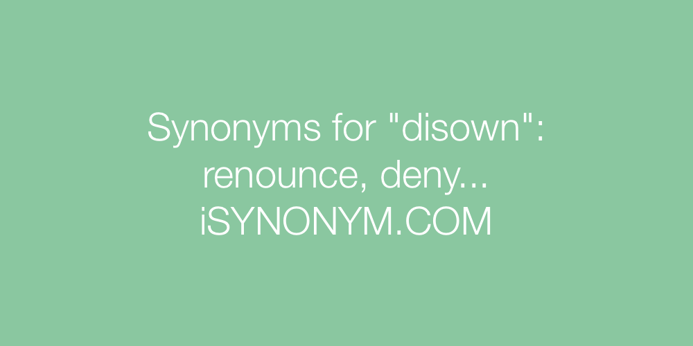 Synonyms disown