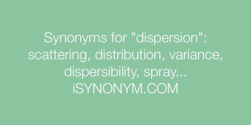 Synonyms dispersion