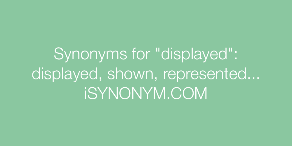 Synonyms displayed