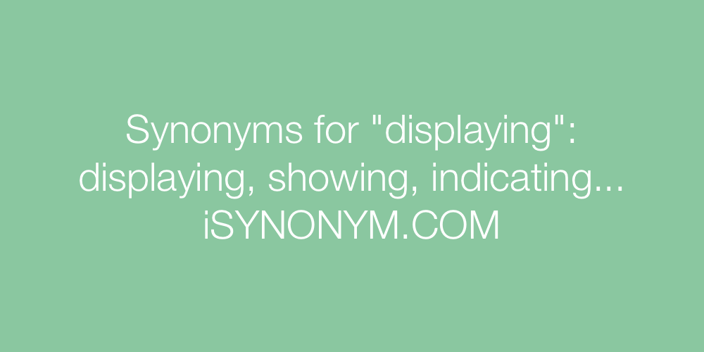 Synonyms displaying