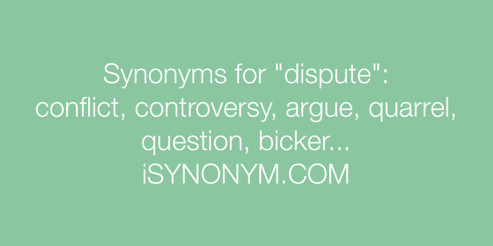 Synonyms dispute