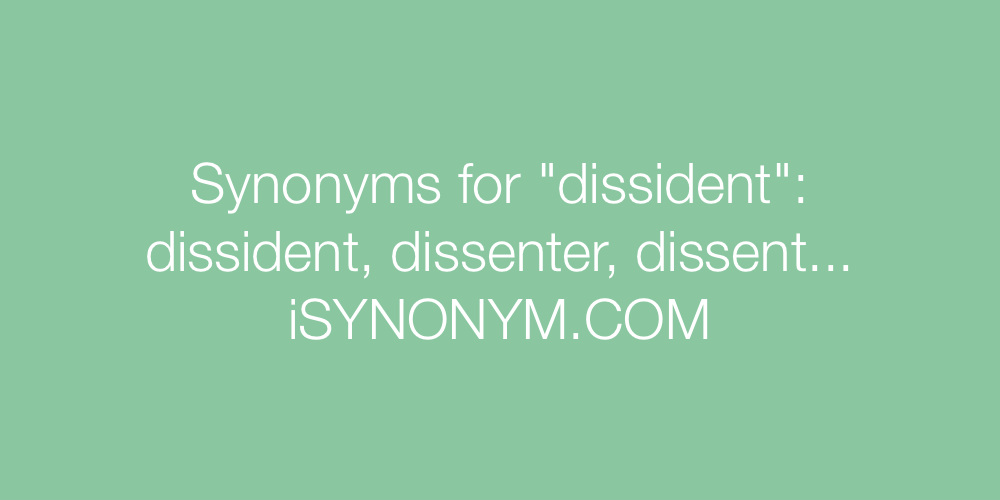 Synonyms dissident