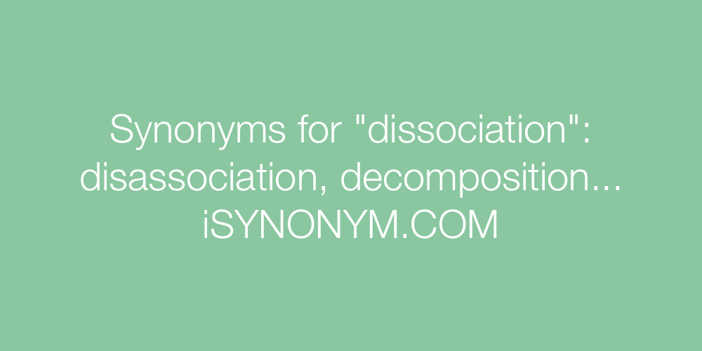 Synonyms dissociation