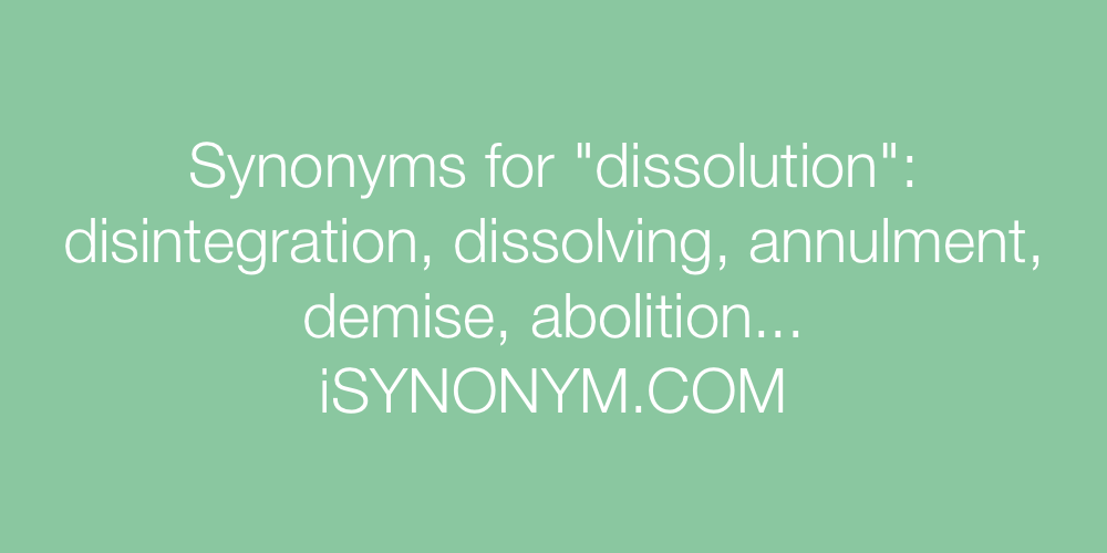 Synonyms dissolution