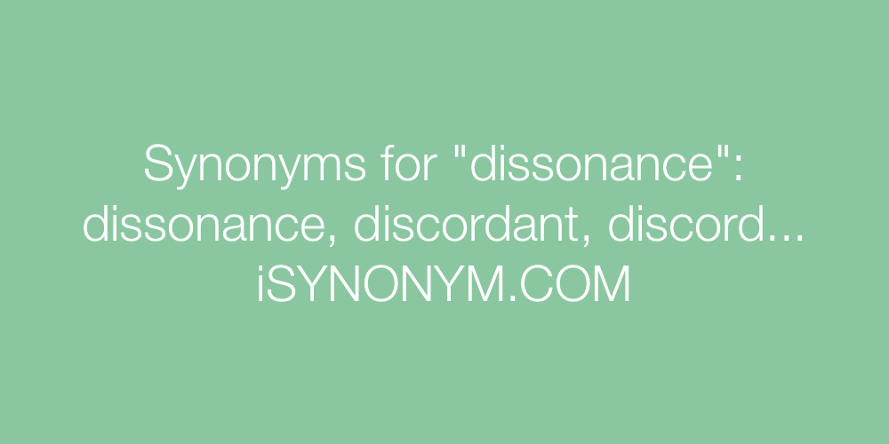 Synonyms dissonance