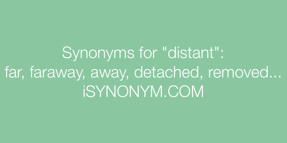 Synonyms distant