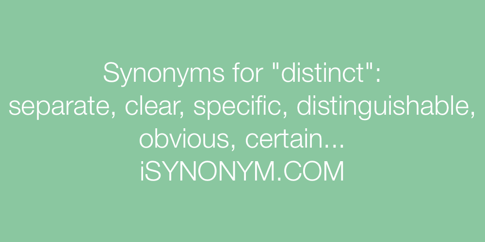 Synonyms distinct