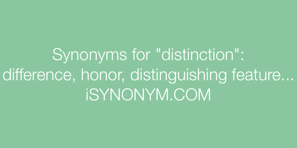 Synonyms distinction